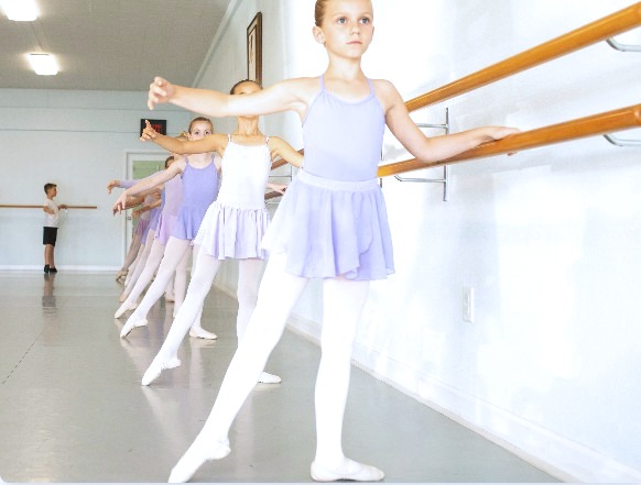 Ballet 1 class for ages 8-10 at Brevard Ballet Academy in Melbourne FL